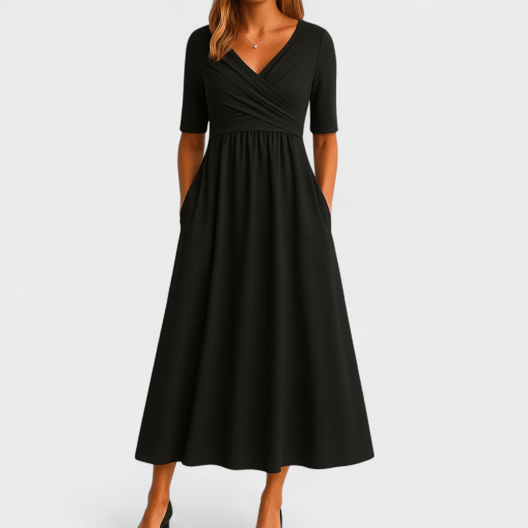 Eliza | Elegant Wrap Midi Dress