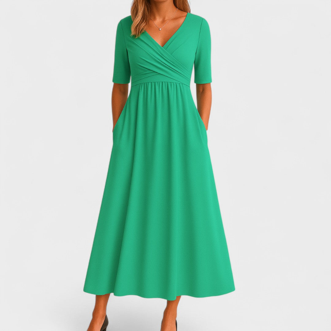 Eliza | Elegant Wrap Midi Dress