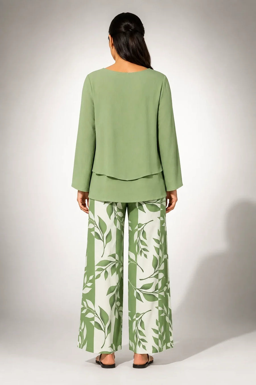 Esperanza™ | Conjunto Verde con Pantalón de Hojas