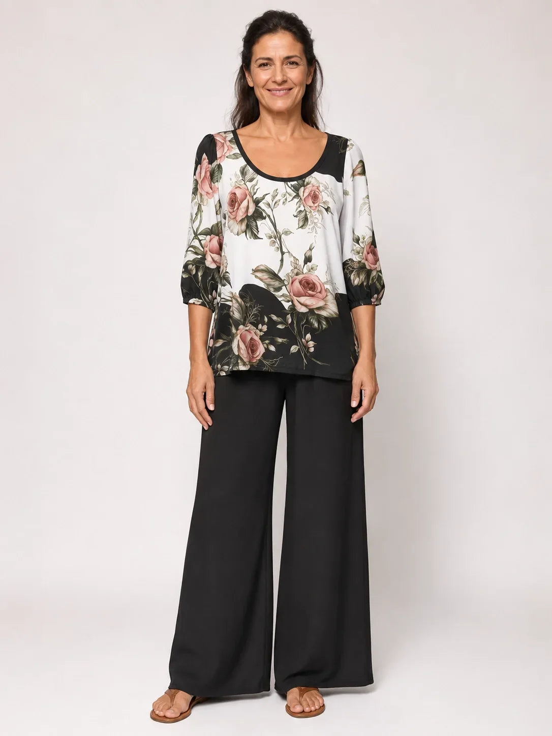 Ricarda™ | Conjunto Floral Negro