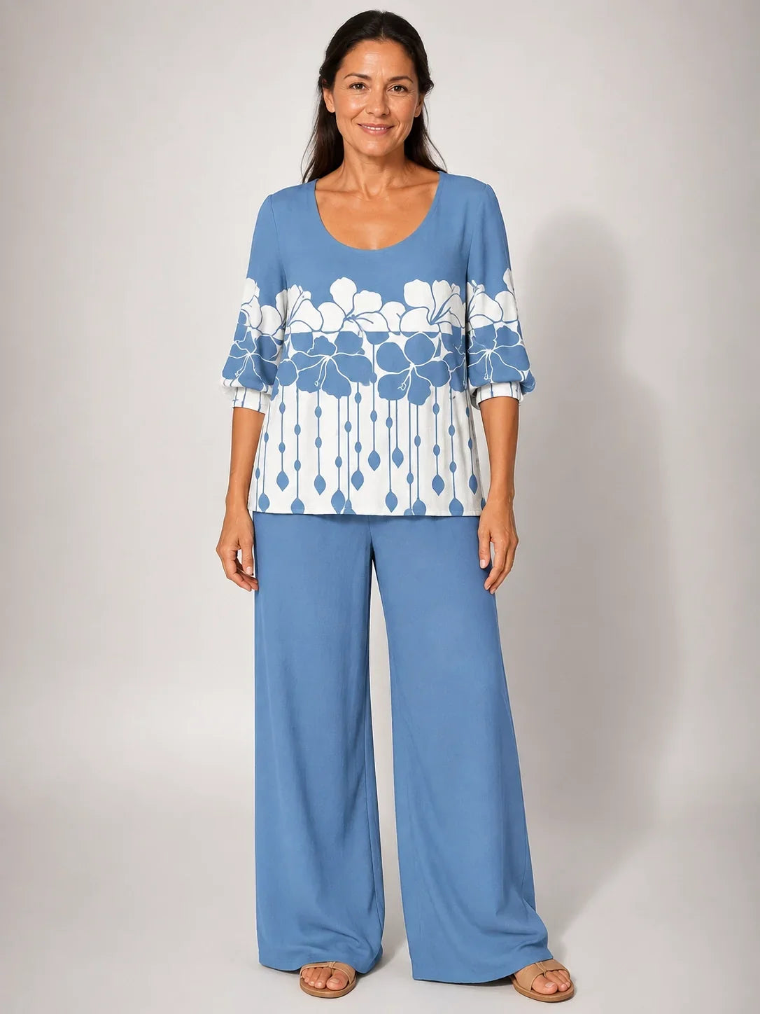 Rosenda™ | Conjunto Floral Azul