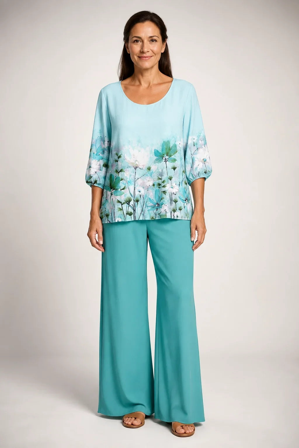 Domitila™ | Conjunto Floral Verde Salvia
